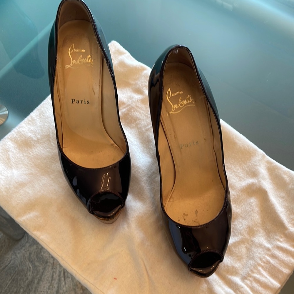 Christian Louboutin Cork Platform Open Toe Shoe